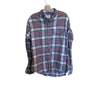 J.Crew‎ Men's workshirt long sleeve sz Medium gray Plaid Style 53410 100% cotton